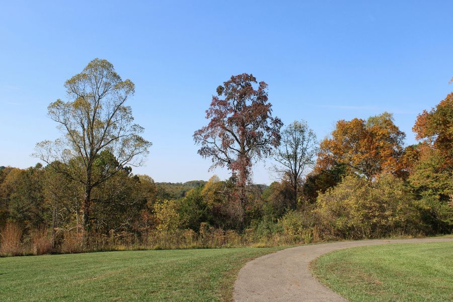 Scenic Walking Path in Ohio during Early Fall
